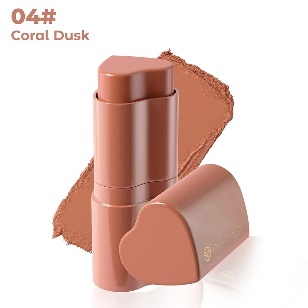 6-Color Heart Shaped Blush Stick Set
