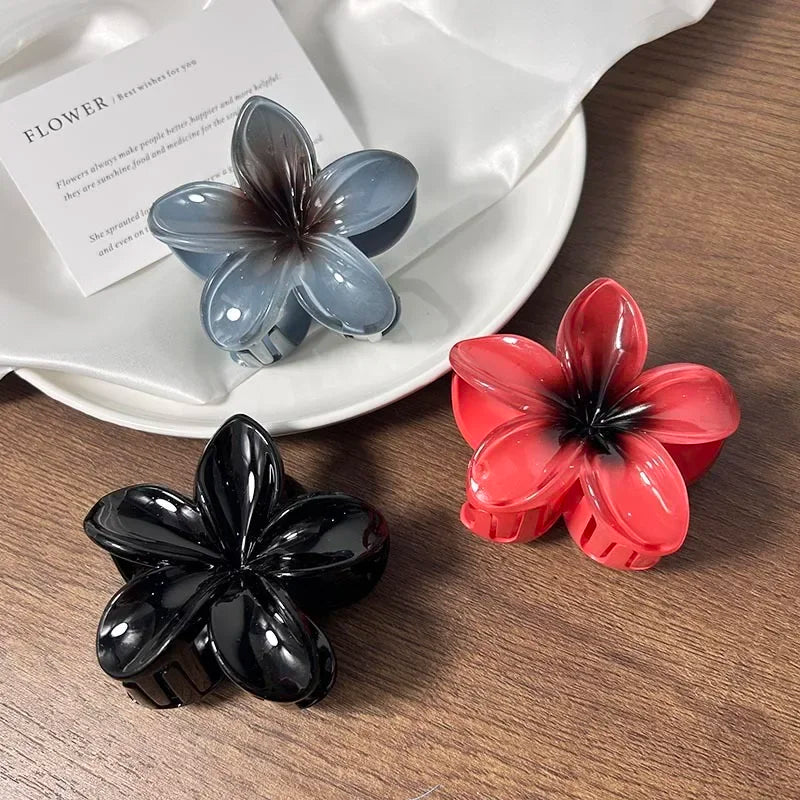 Vintage Brown Flower Hair Claw Clip