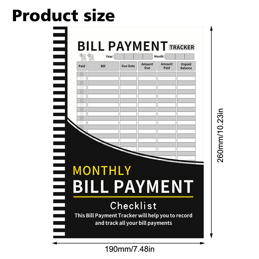 Monthly Bill Payment Organizer Book