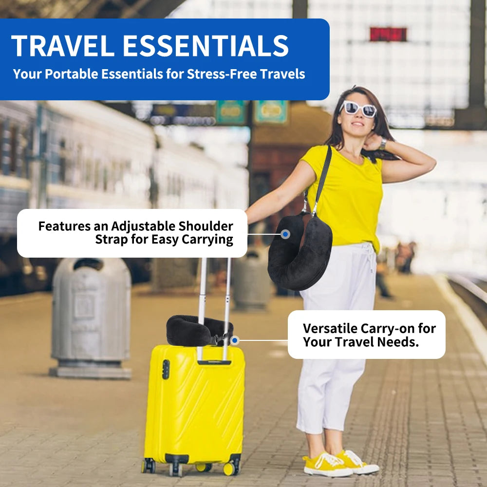 Fillable Travel Neck Pillow – Velvet