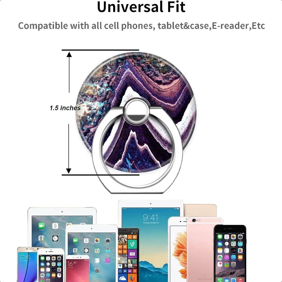 Purple Marble Ring Phone Holder Stand