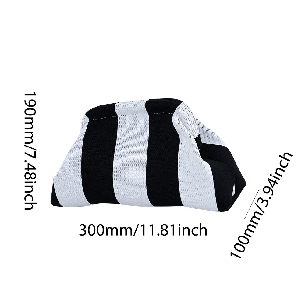 Colorblock Crochet Summer Clutch Bag