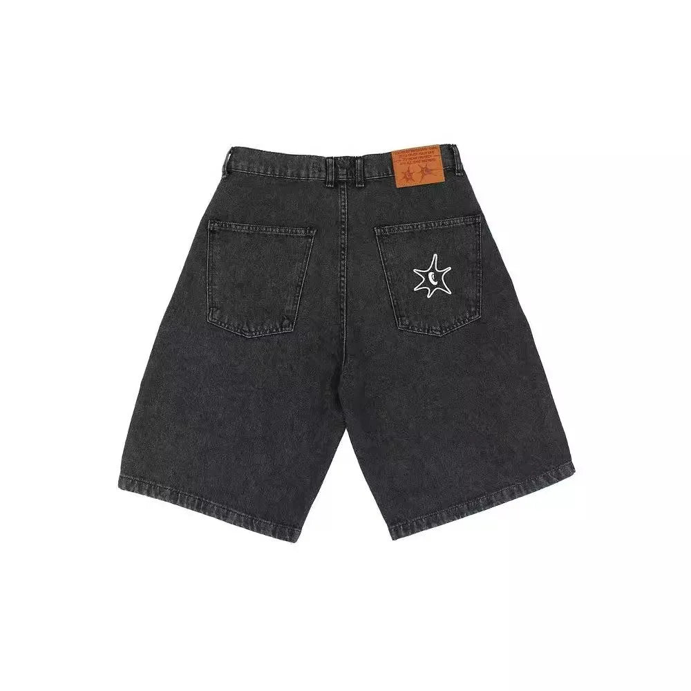 Amerikanische Strass-Y2K-Jeansshorts