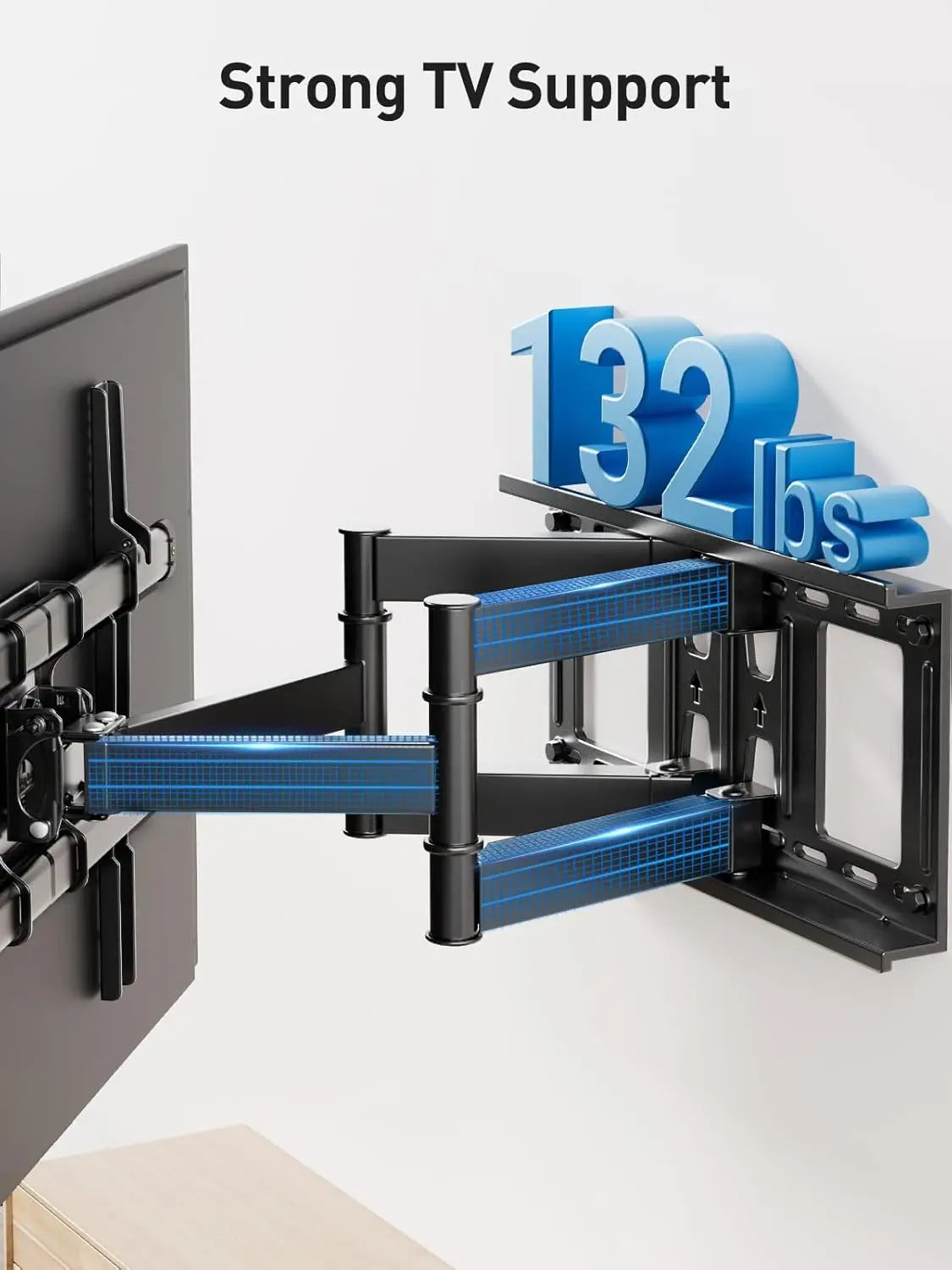 Full Motion TV Mount Dual Arms 132lbs