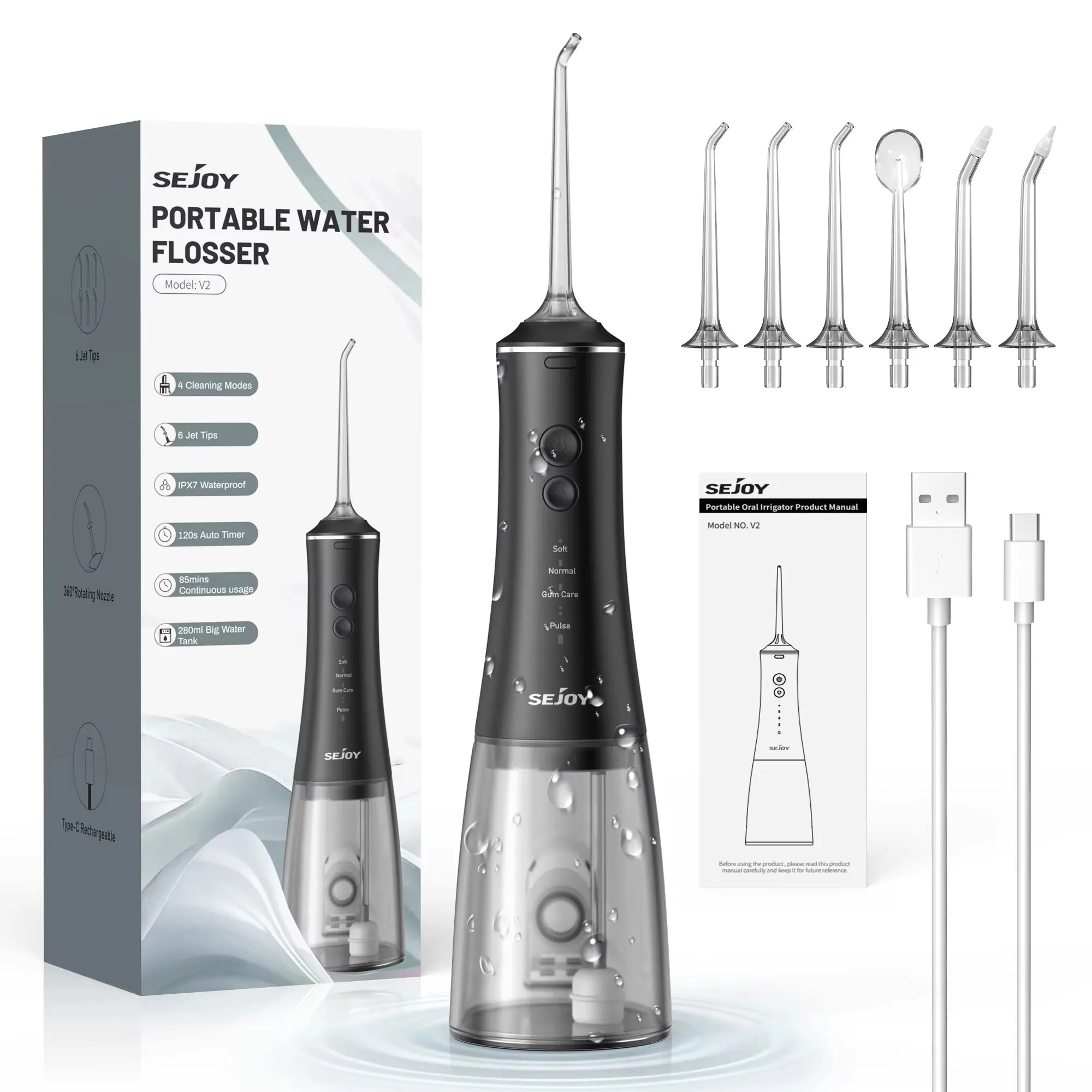 Sejoy Magnetic Rechargeable Water Flosser