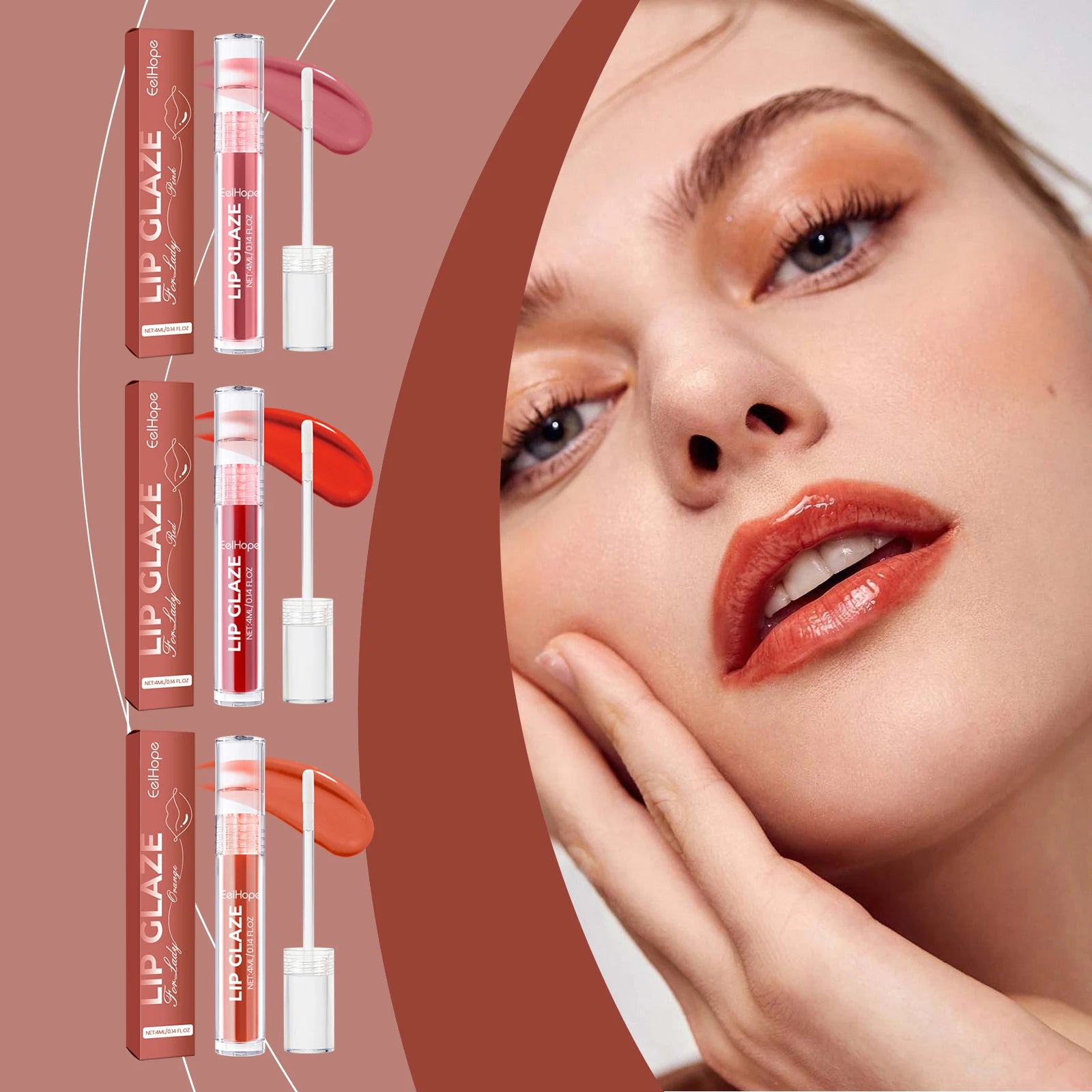 4PCS Long-Lasting Moisturizing Lip Gloss