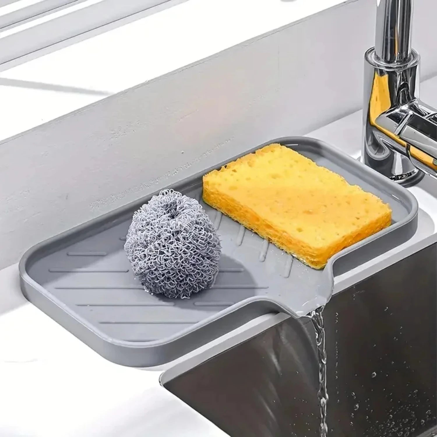 Silicone Sink Tray Soap Organizer