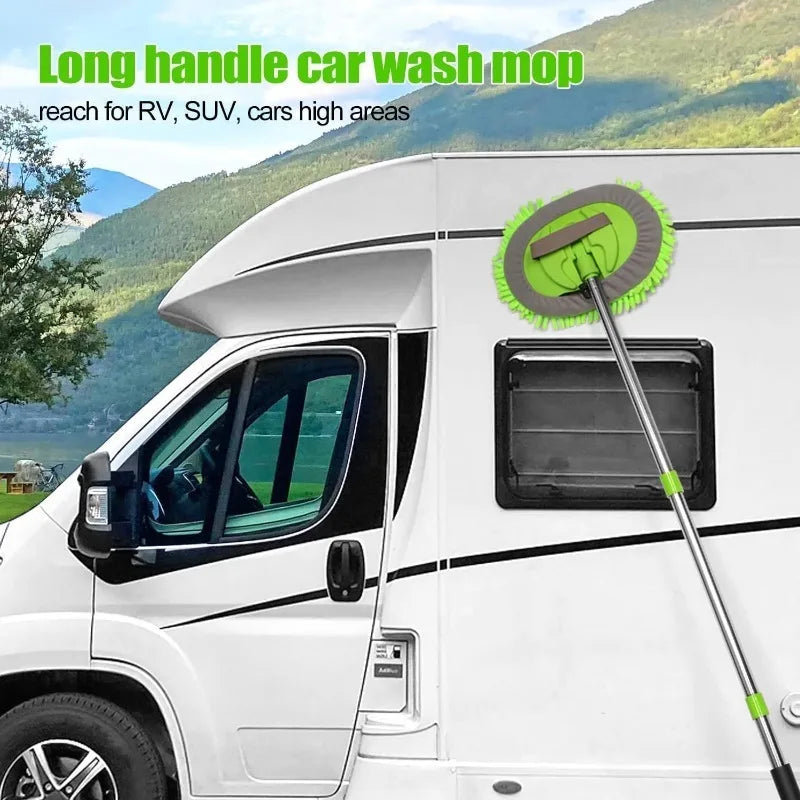 62" Long Handle Car Wash Brush Kit