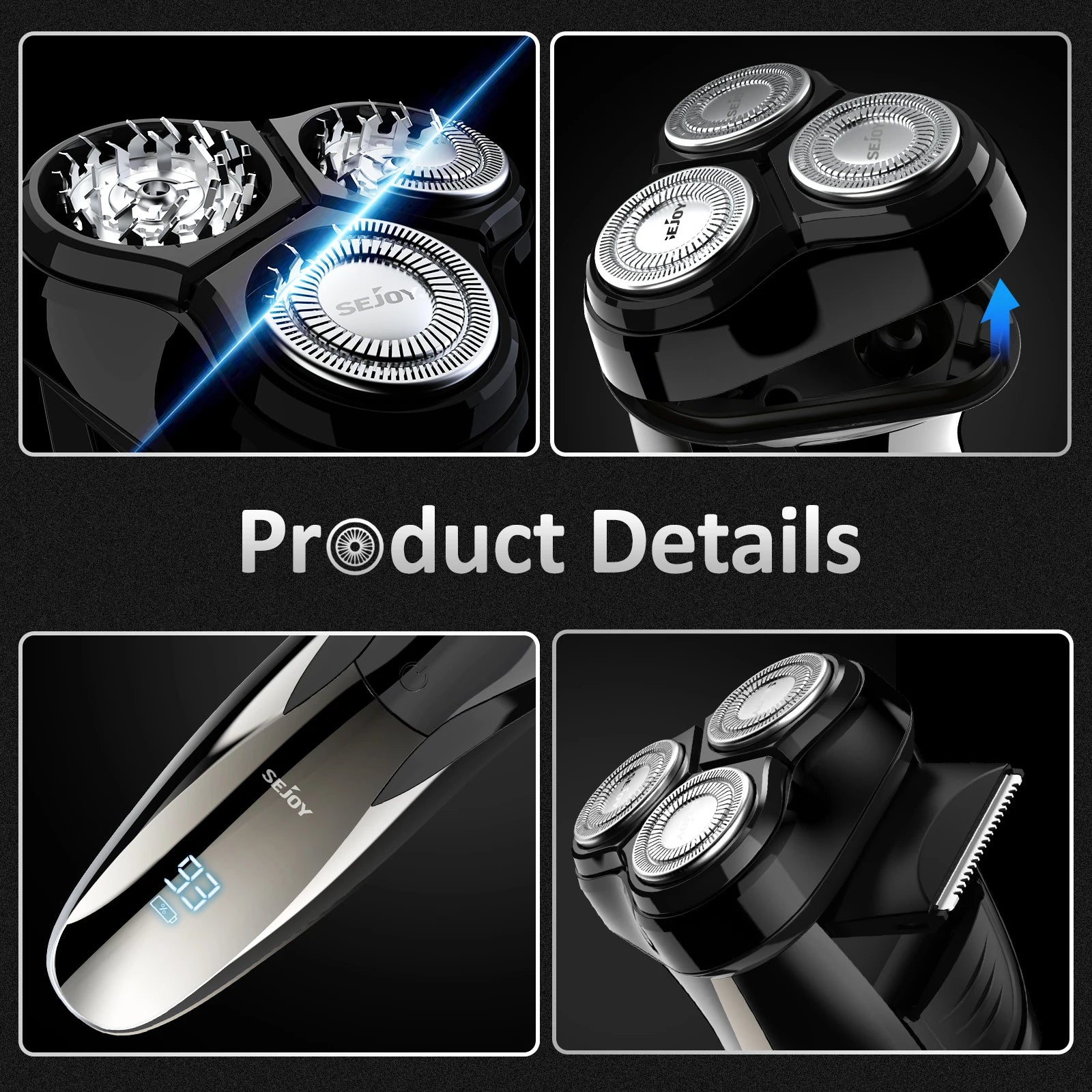 Sejoy 3D USB Rechargeable Waterproof Razor