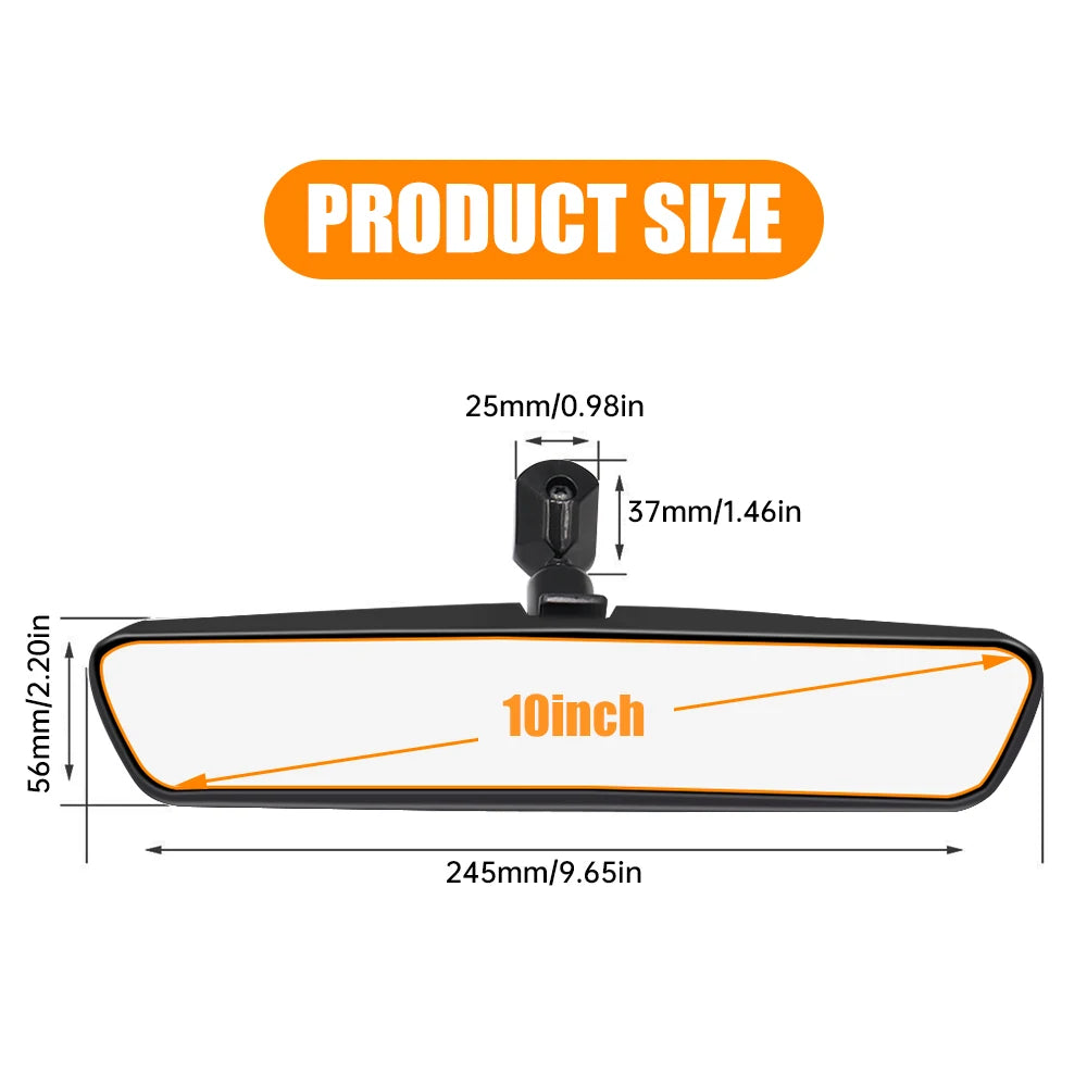 10-inch Universal Panoramic Rearview Mirror