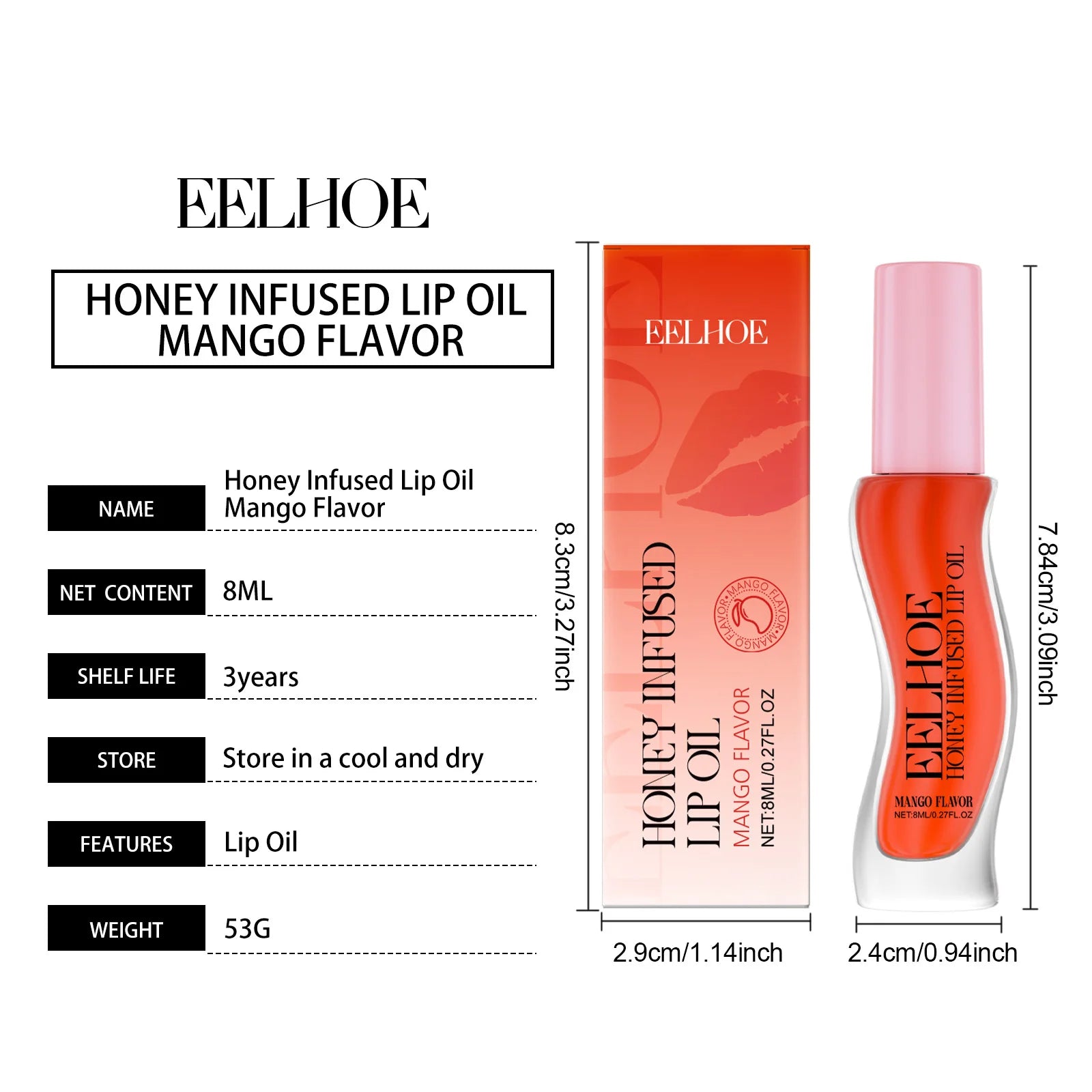 Mango Lip Oil Gloss Hydrating Care