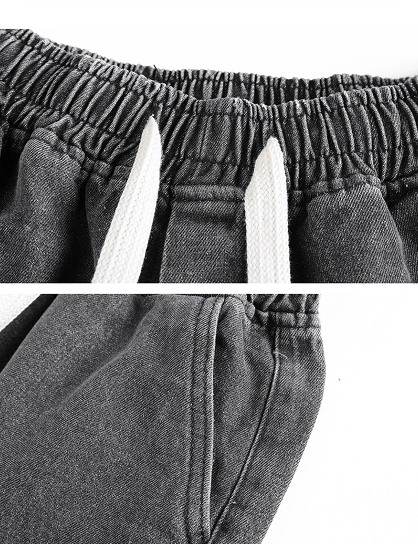 Lässige Jeans-Shorts für Herren im Sommer mit Kordelzug in der Taille