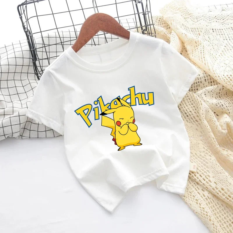 Pikachu Cartoon-T-Shirt für Kinder und Erwachsene
