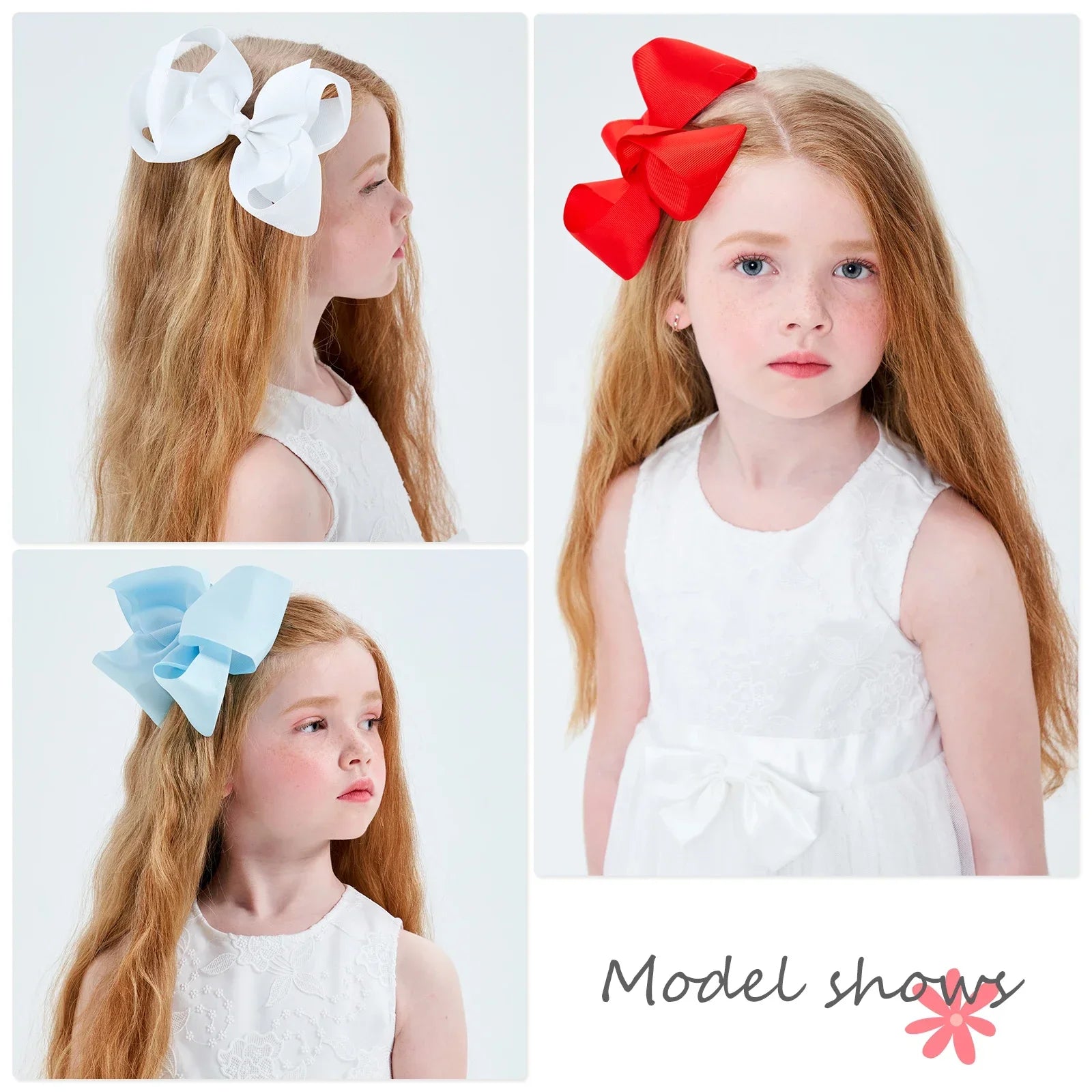 6 Inch Grosgrain Ribbon Hair Bows