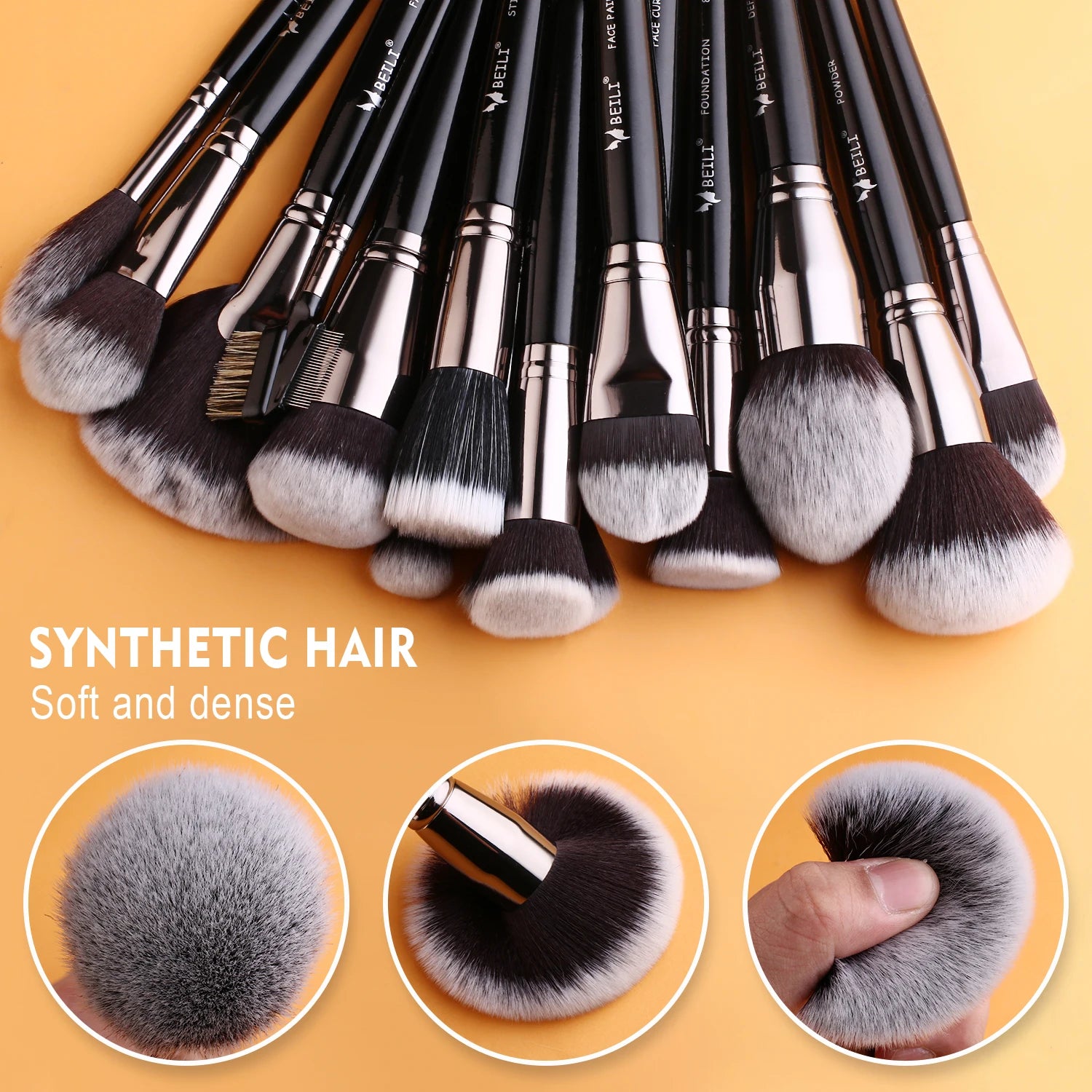 BEILI Premium Makeup Brush Set 12-35pcs