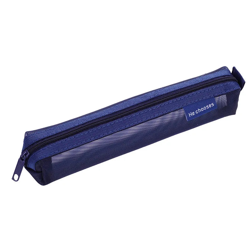 Mesh Transparent Zipper Pencil Case