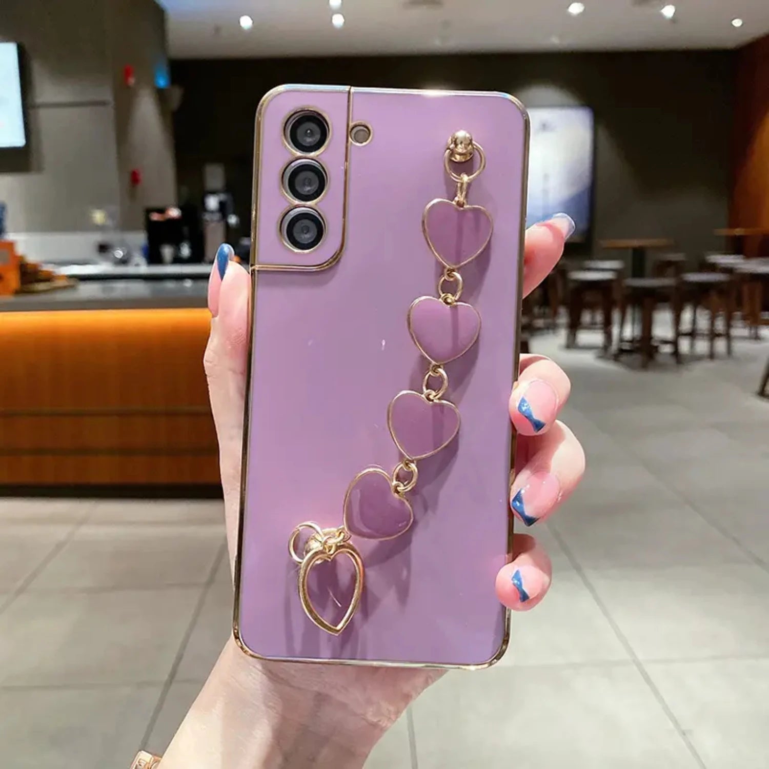 Heart Chain Shockproof Galaxy Case