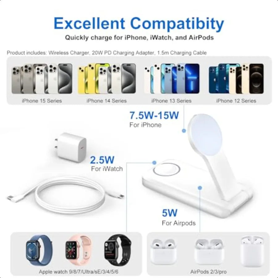 3-in-1 Foldable MagSafe Charging Station