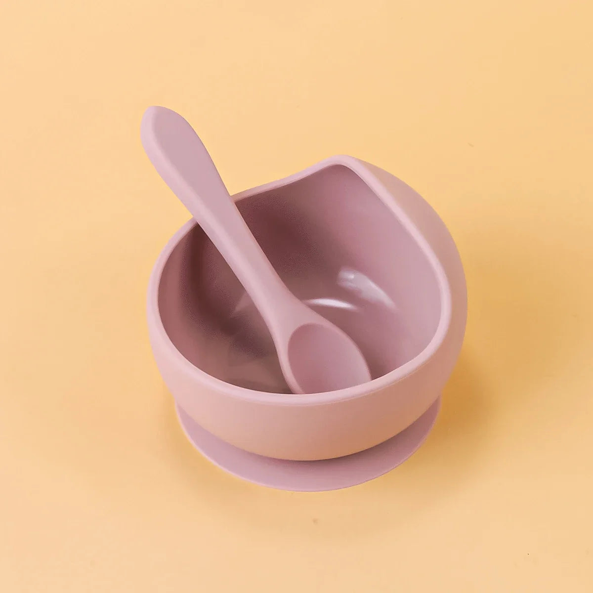 2PC Silicone Sucker Bowl Baby Feeding Set