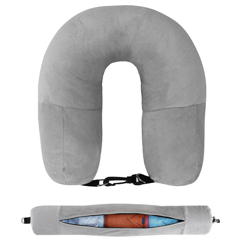 Fillable Travel Neck Pillow – Velvet