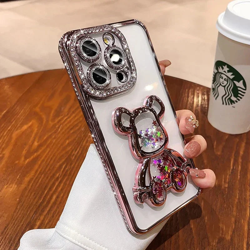 Glitter Bear Diamond iPhone Case
