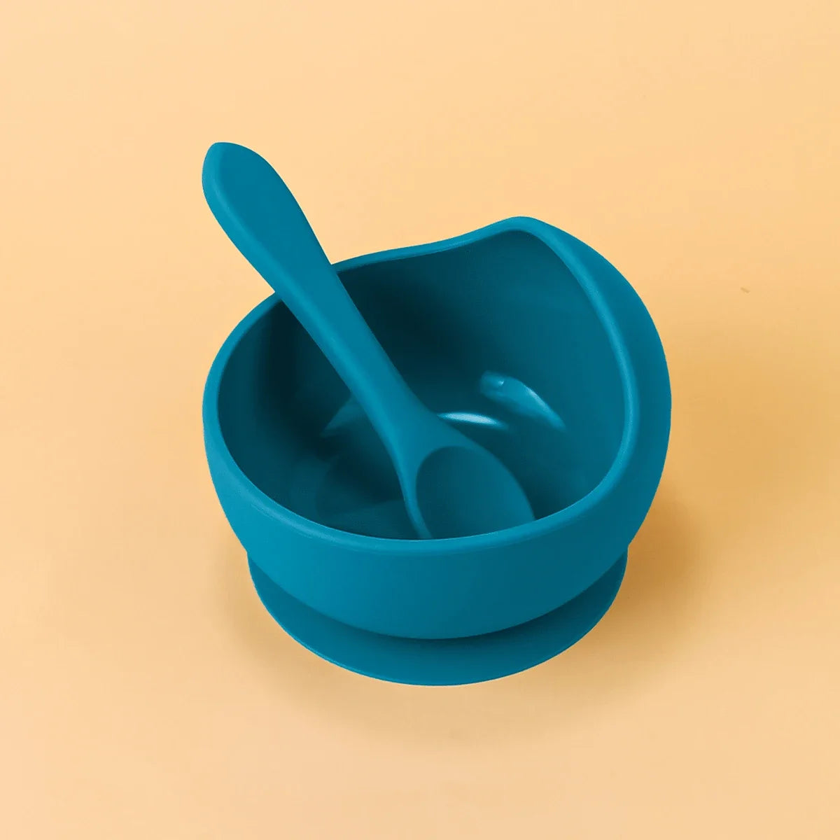 2PC Silicone Sucker Bowl Baby Feeding Set