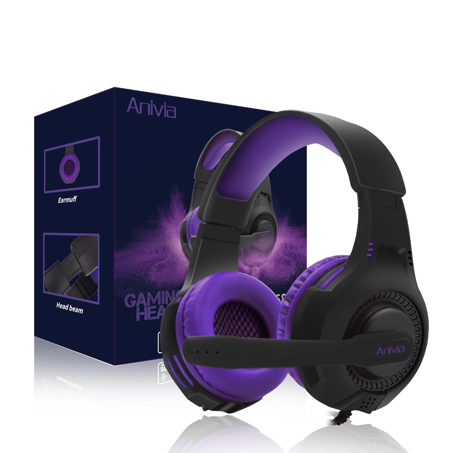 Kabelgebundenes Gaming-Headset mit Mikrofon und Lautstärkeregelung