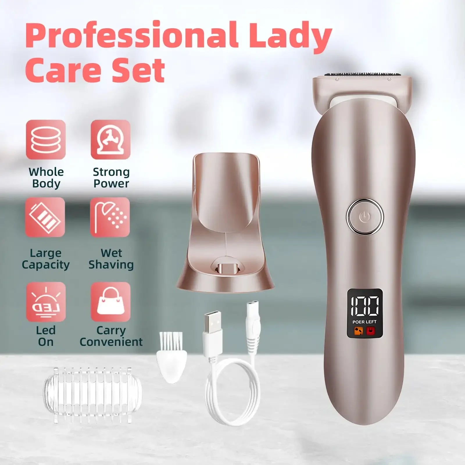 Cordless Electric Razor for Women