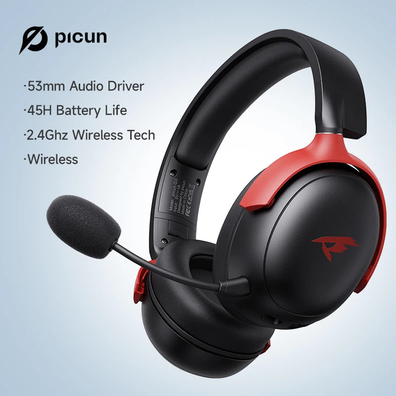 Picun G3 Wireless Gaming Headset Mic