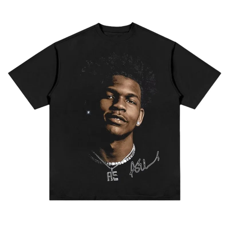 Basketball Star Print Cotton T-Shirt