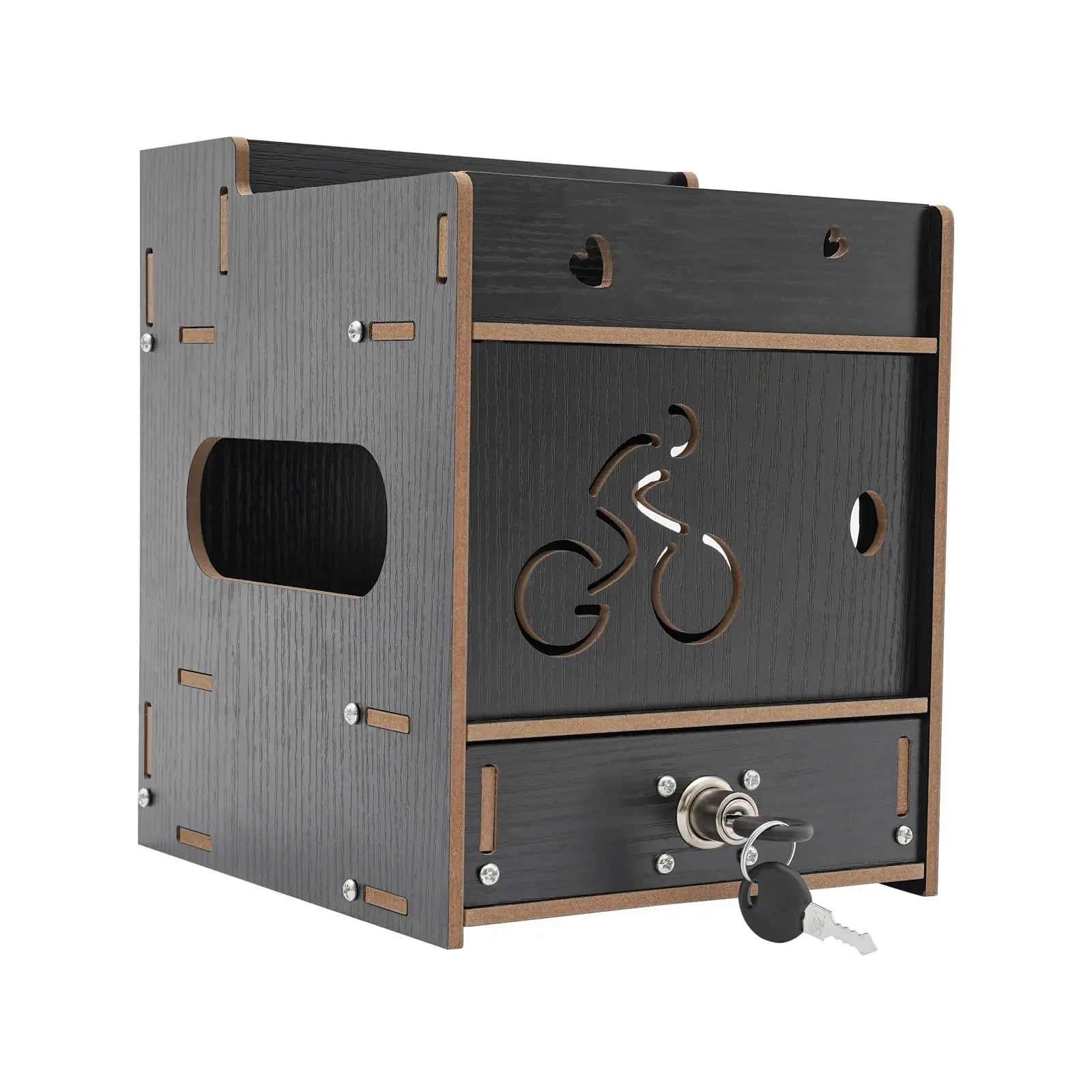 Wood Monitor Stand with Drawers