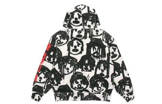 Y2K Cartoon Print Unisex Reißverschluss Hoodie