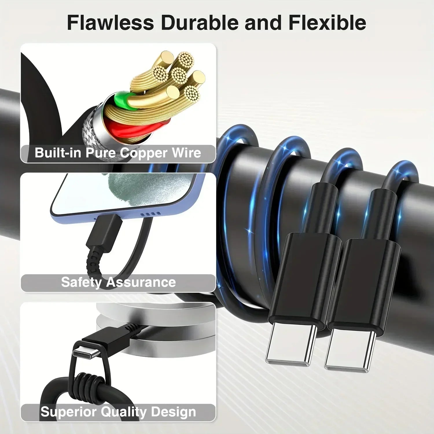 2-Pack 45W Super Fast Charger 6.6ft for Samsung