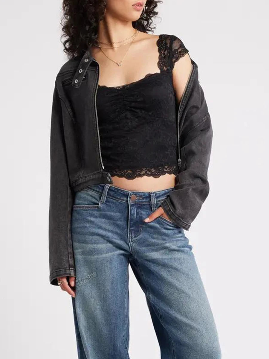 Square Neck Lace Top – Girl’s Summer