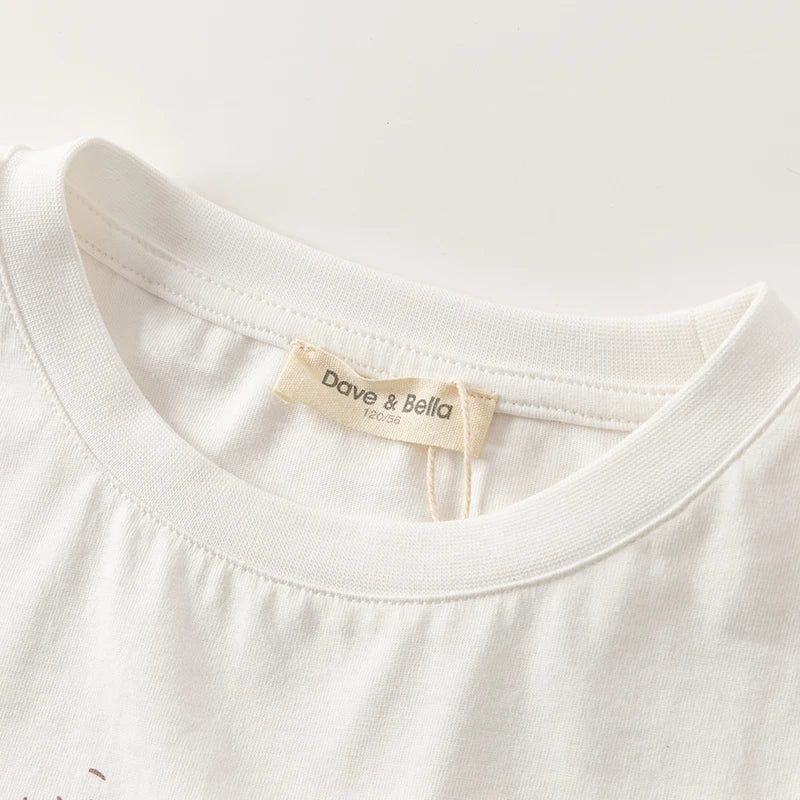 Dave Bella Girls' Cartoon Cotton Tee