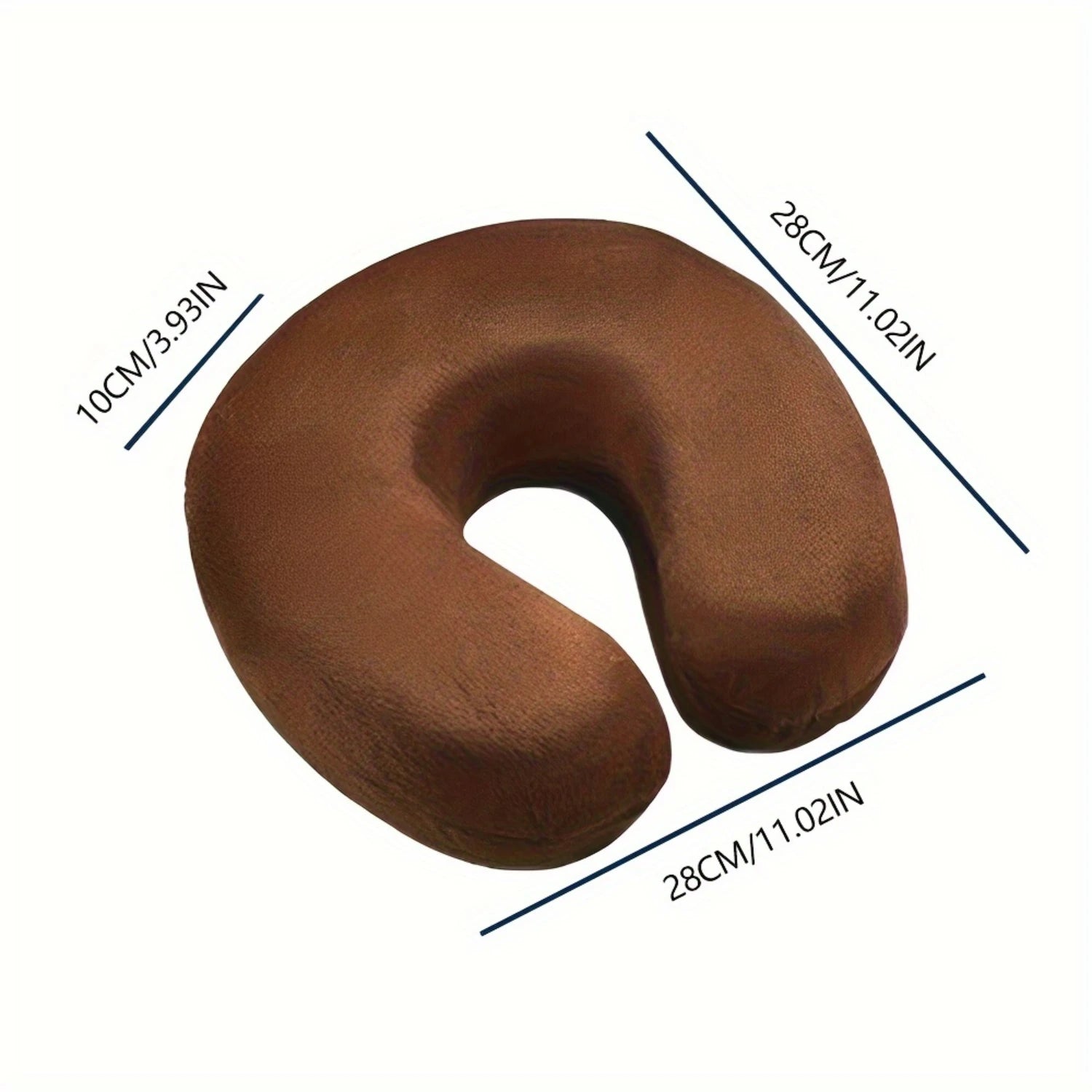 Memory Foam Travel Neck Pillow – Brown