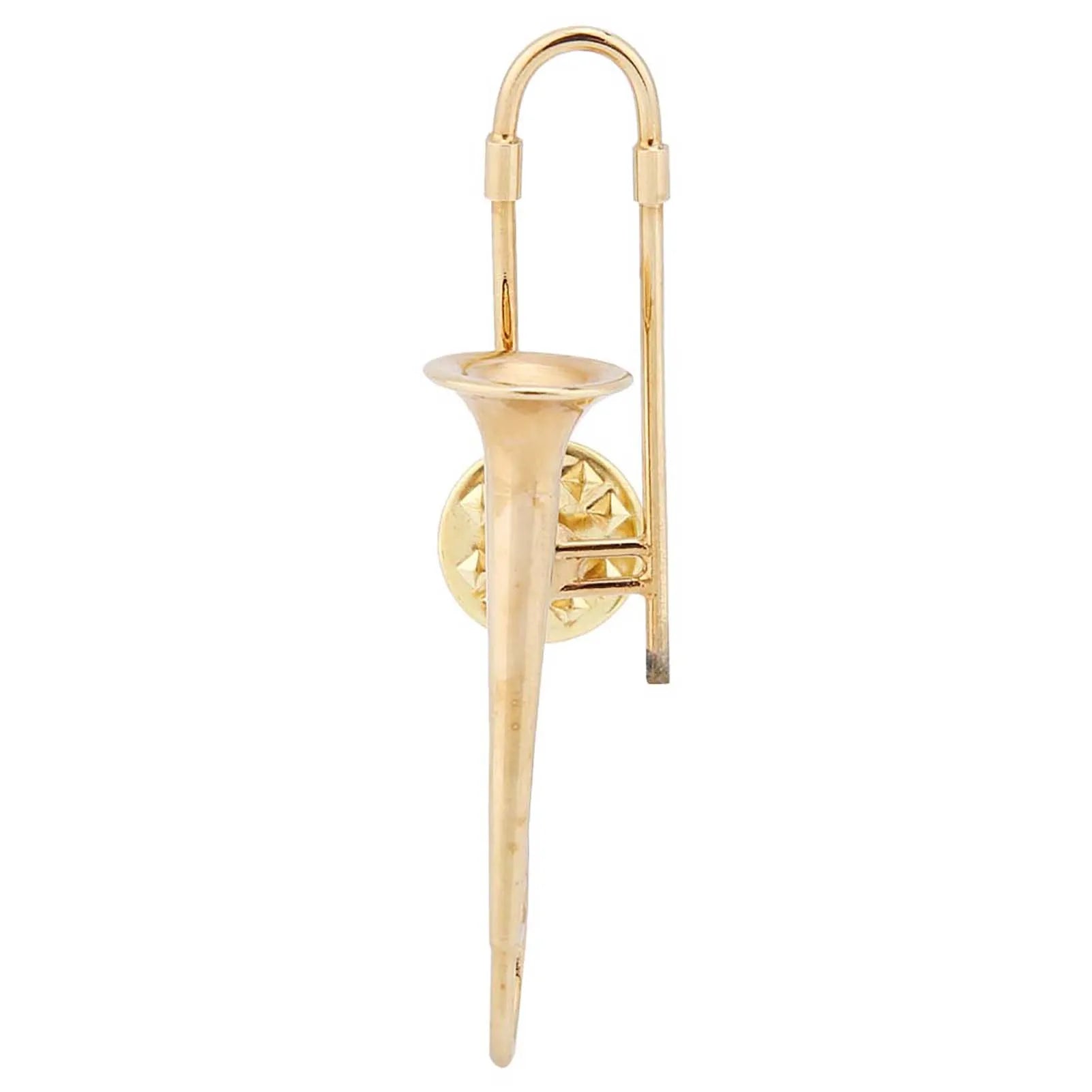 Mini Gold Trombone Brooch Gift Box