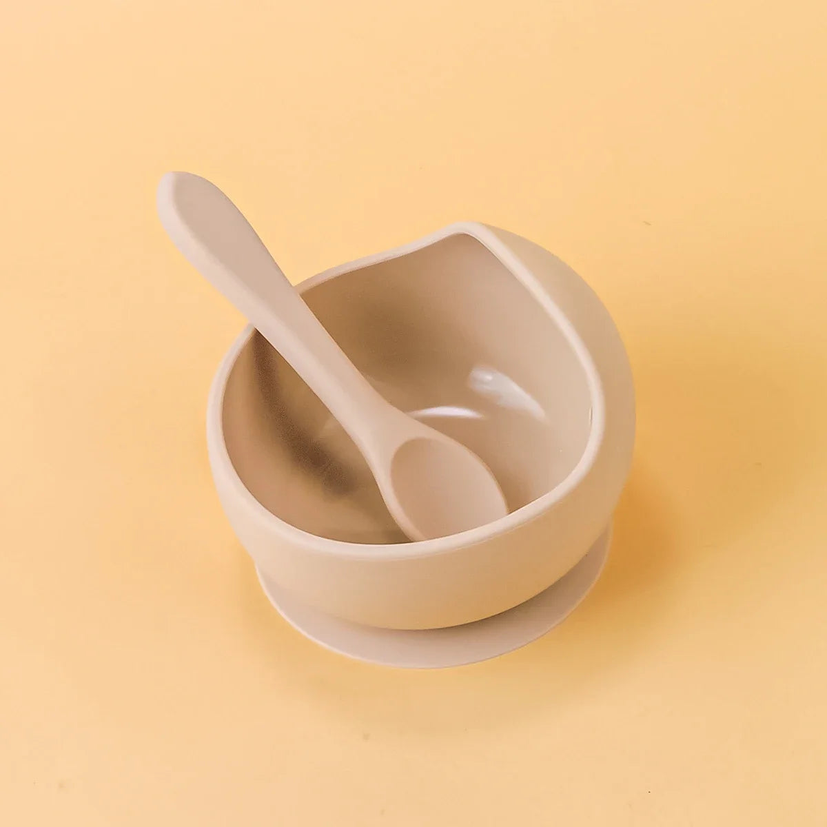 2PC Silicone Sucker Bowl Baby Feeding Set