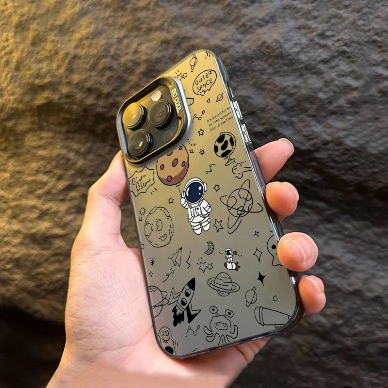 Astronaut Cartoon TPU Case for iPhone