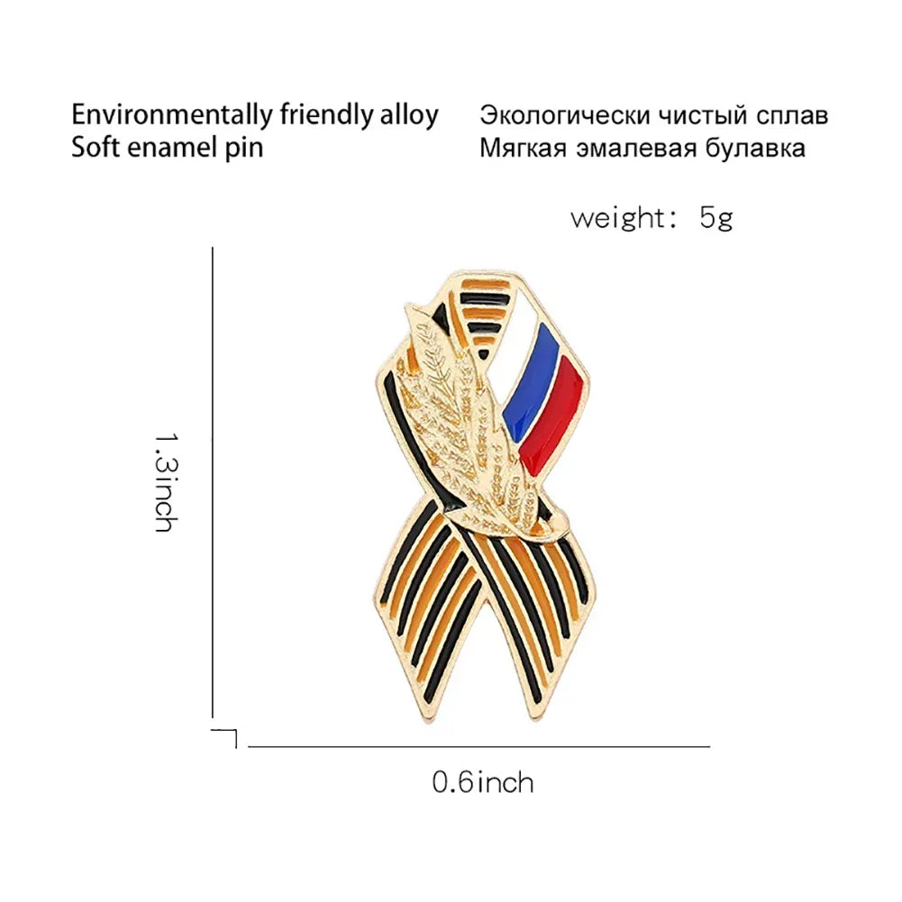 Russian Flag Saint Victory Day Lapel Pin