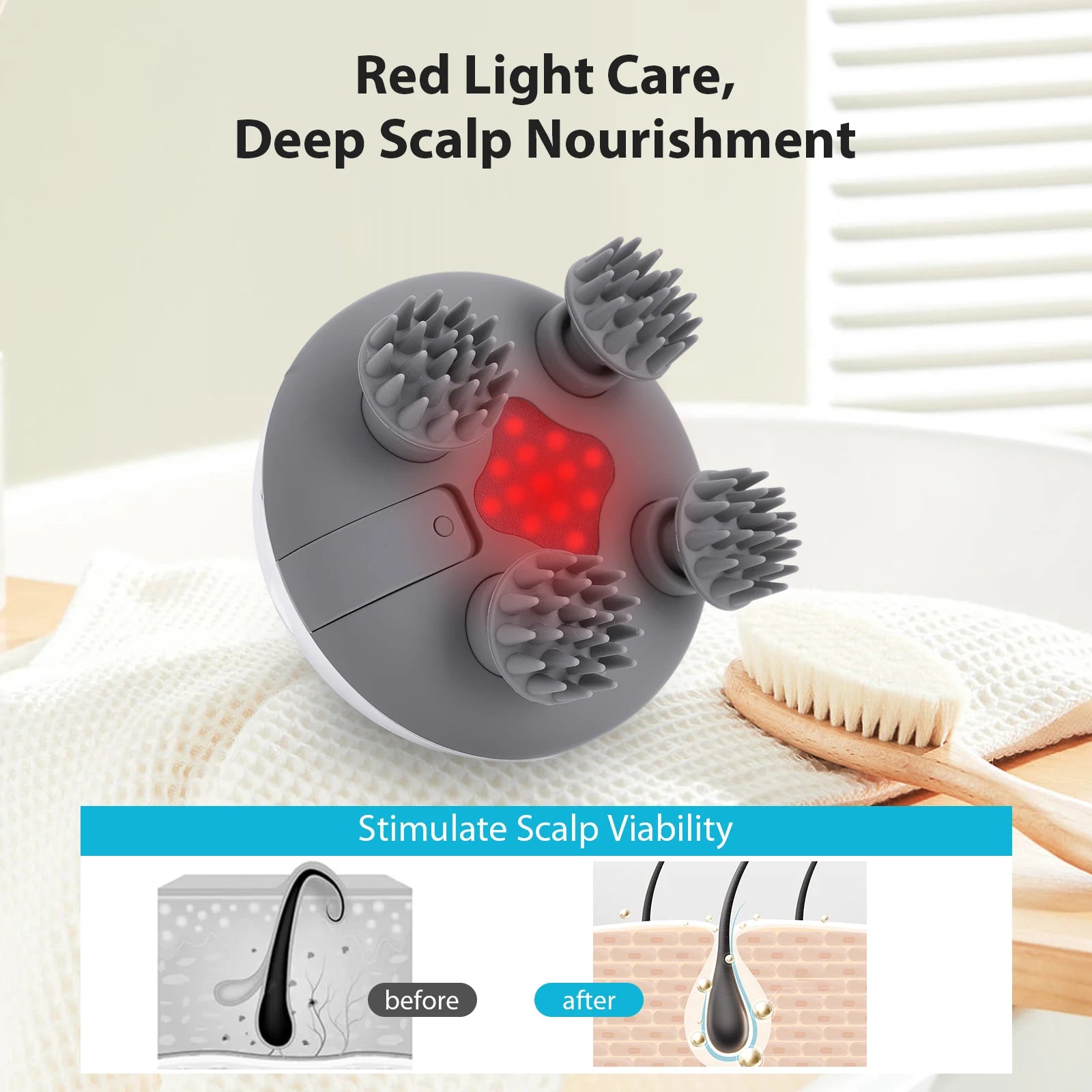 Waterproof Handheld Hair Scalp Massager