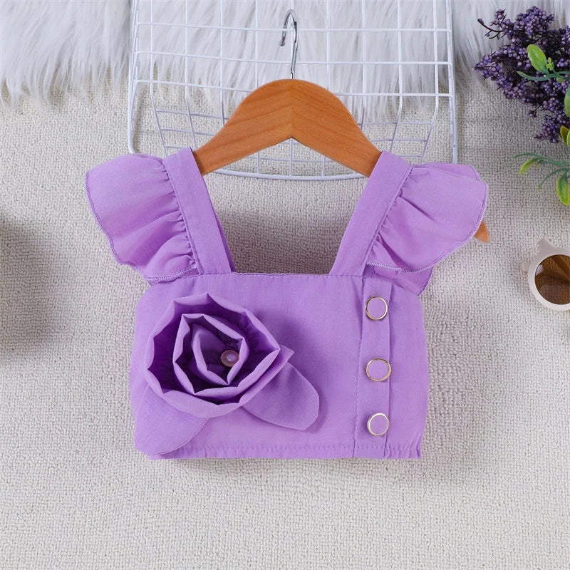 Baby Girl Flutter Top Skirt Set