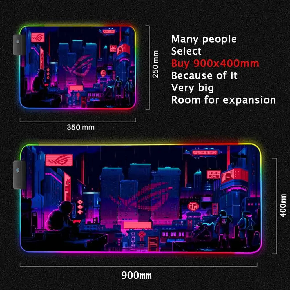 ftvae RGB ROG Gaming Mouse Pad LED Mat
