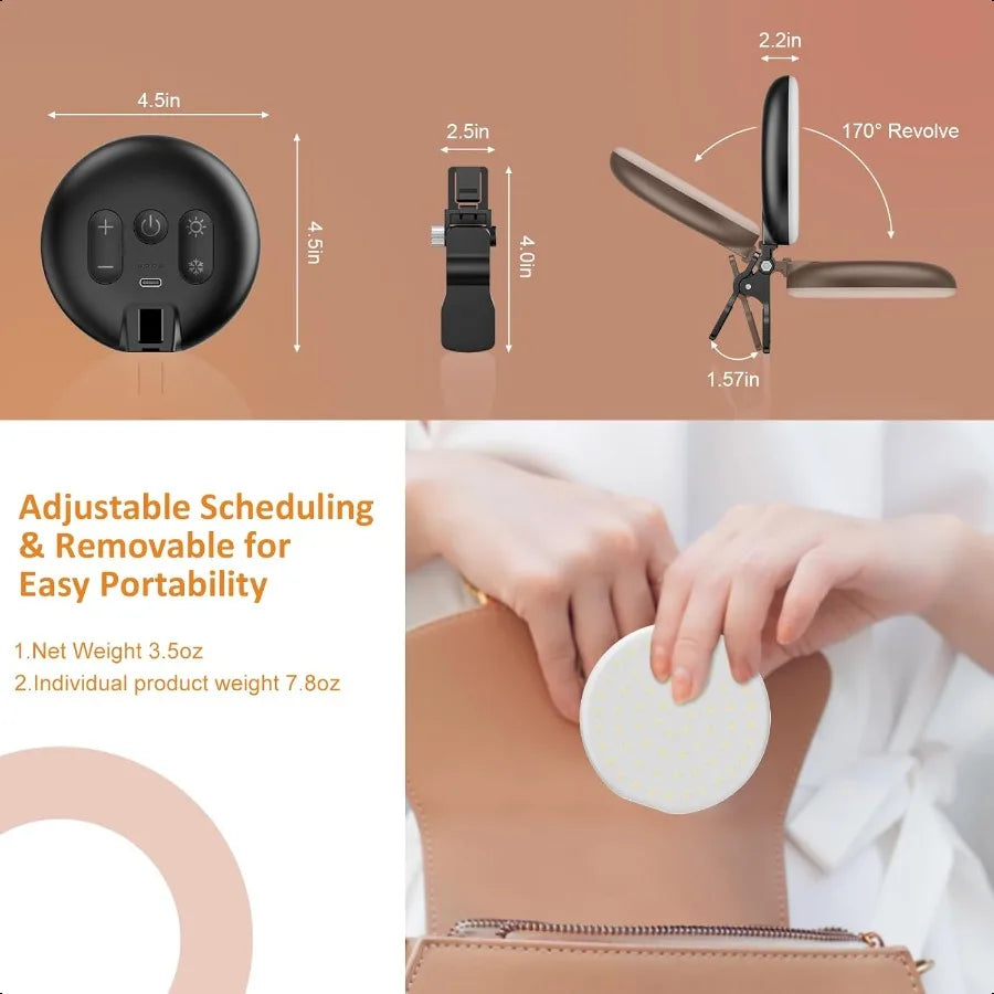 60 LED Rechargeable Clip-On Ring Light