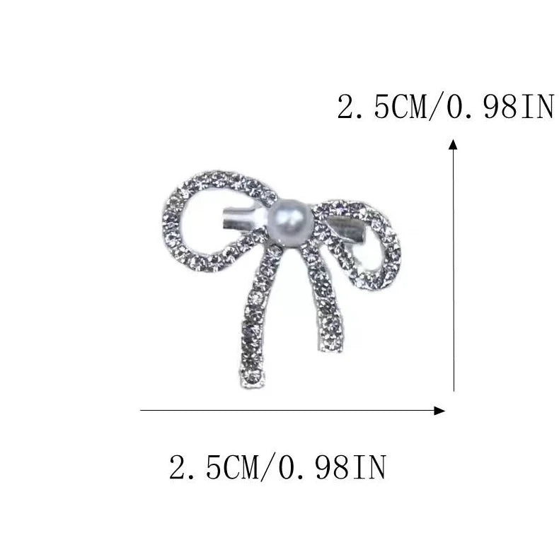 Premium Sparkling Diamond Bow Brooch