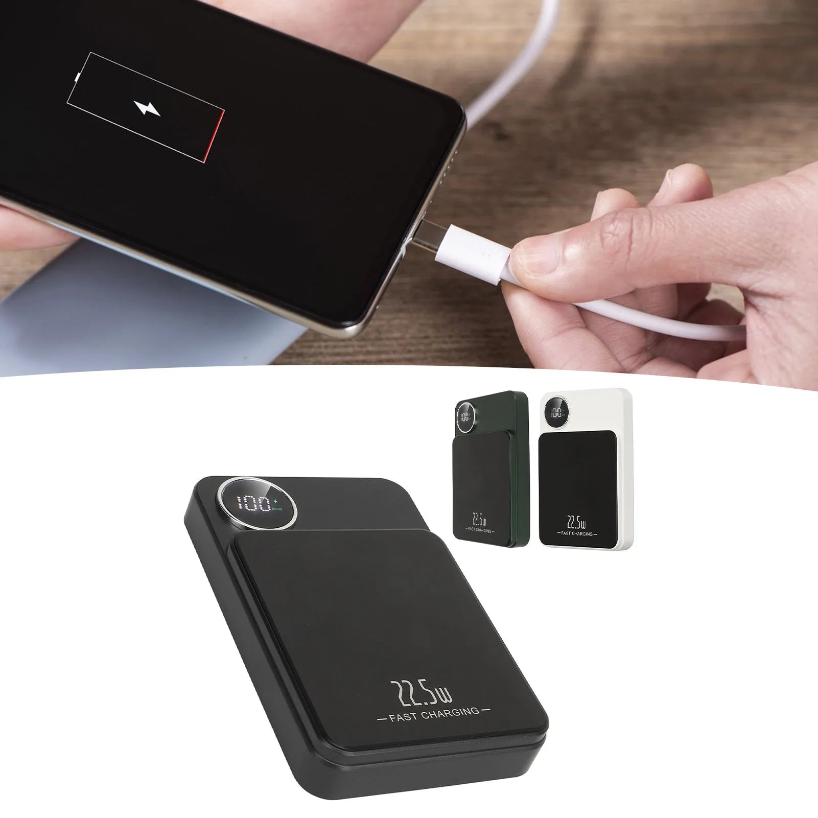 Magnetic 5000mAh Wireless Power Bank