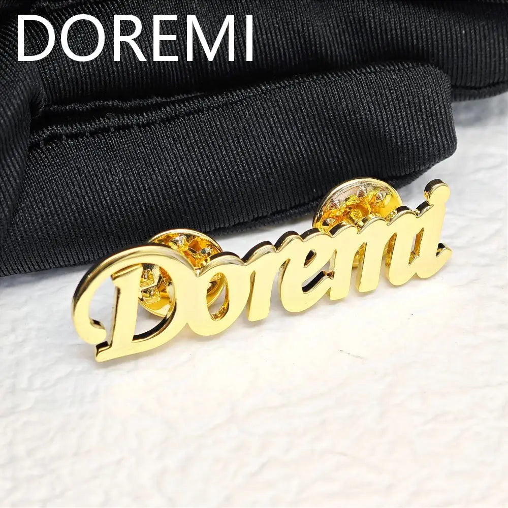 Custom Metal Nameplate Brooch Pin