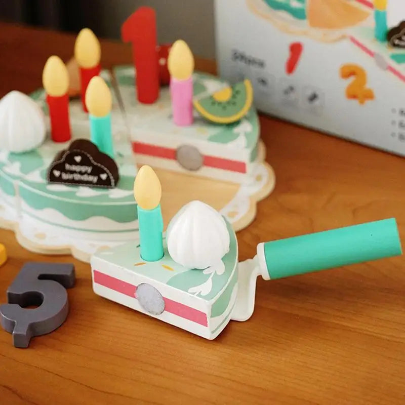 Wooden Sliceable Birthday Cake Toy
