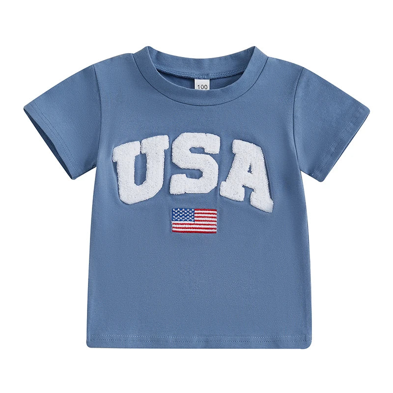 Patriotische USA-Flagge Kinder T-Shirt