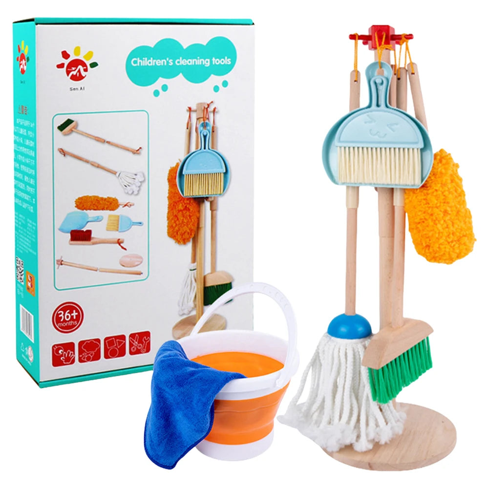 Wooden Montessori Kids Cleaning Set